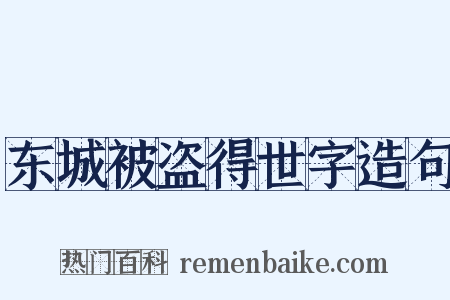 东城被盗得世字造句是什么意思的图片